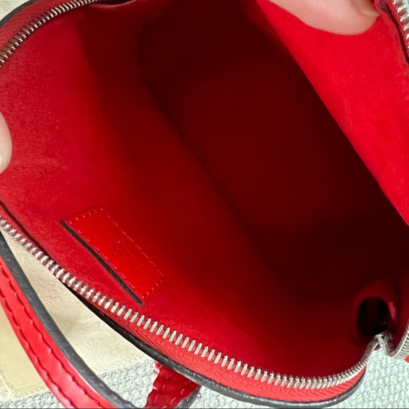 LV Louis Vuitton Red Epi Alma Nano - Picture 8 of 9
